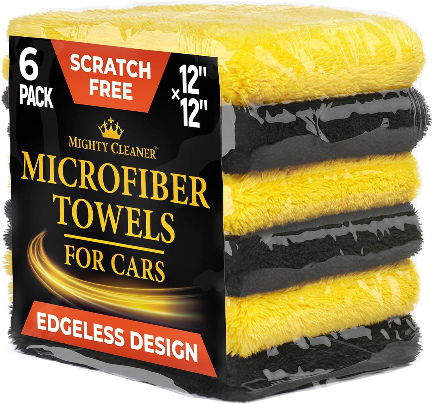 Edgeless Microfiber Towels for Cars –pack of 6  Super Soft Drying Towels Car Detailing