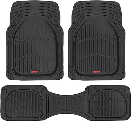 Motor Trend FlexTough Floor Mats for Cars, Deep Dish All-Weather Mats